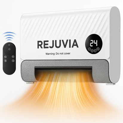 Rejuvia 1500W Smart Wall Heater | Fast Heating, Remote Control, 3 Fan Speeds